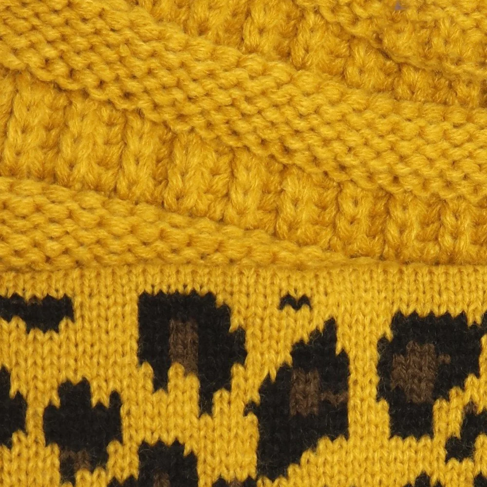 Starfire Matching Cuff Leopard CC Beanie - Image 10