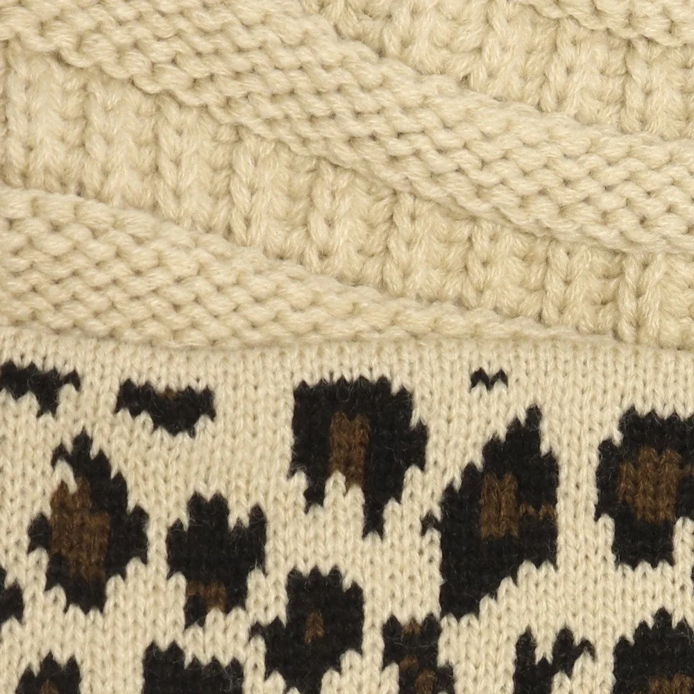 Starfire Matching Cuff Leopard CC Beanie - Image 5