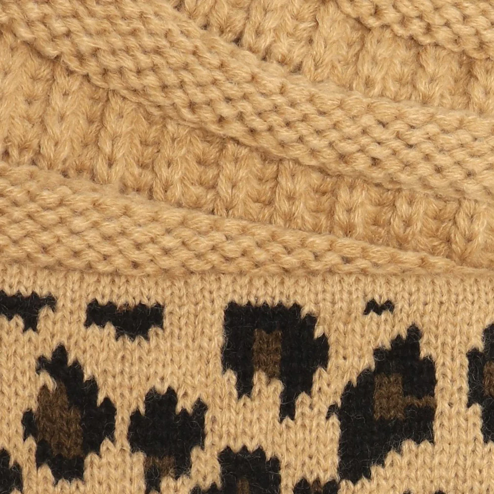 Starfire Matching Cuff Leopard CC Beanie - Image 6