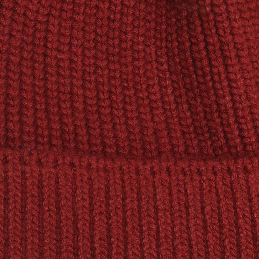 Starfire Unisex Solid Ribbed Knit Short CC Beanie - Image 5