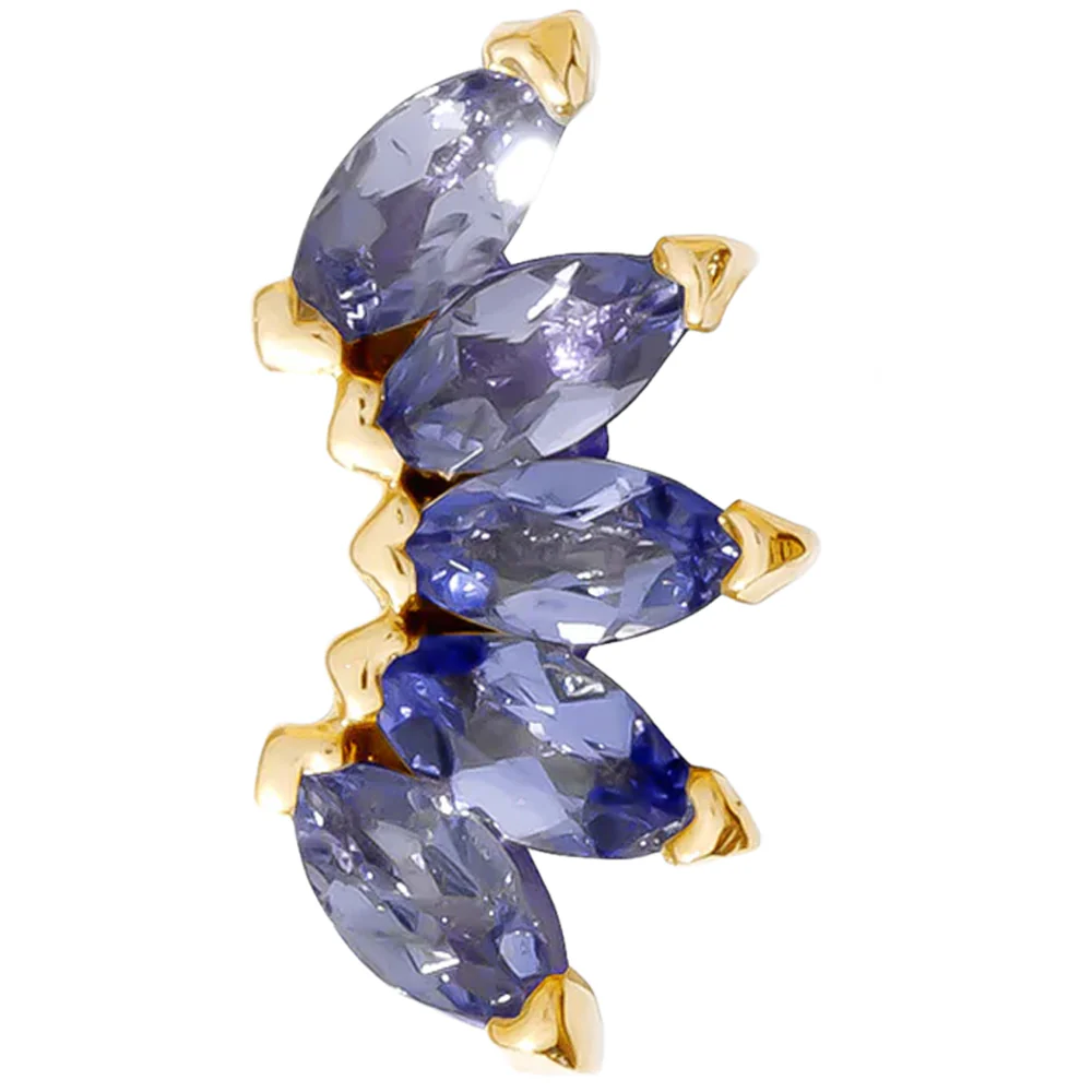 threadless: "Bella" Pin in Gold with Birthstone Gemstones - Image 18