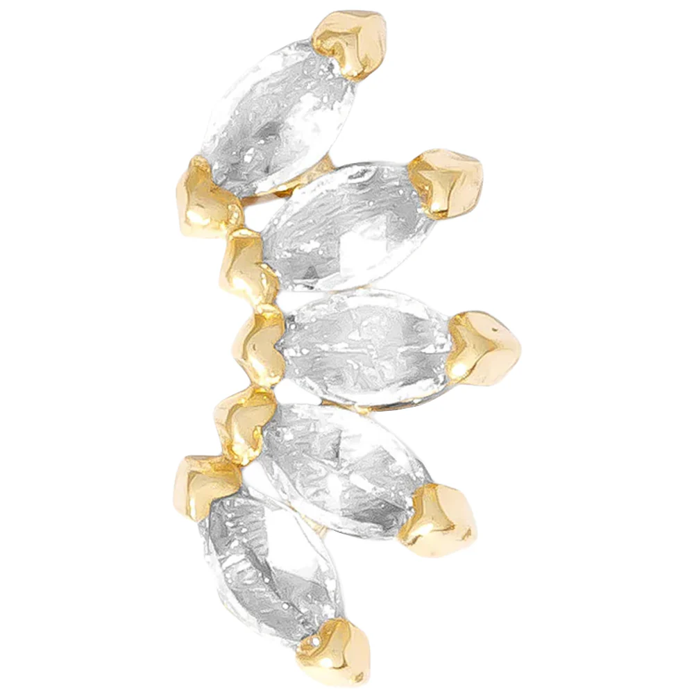 threadless: "Bella" Pin in Gold with Birthstone Gemstones - Image 3