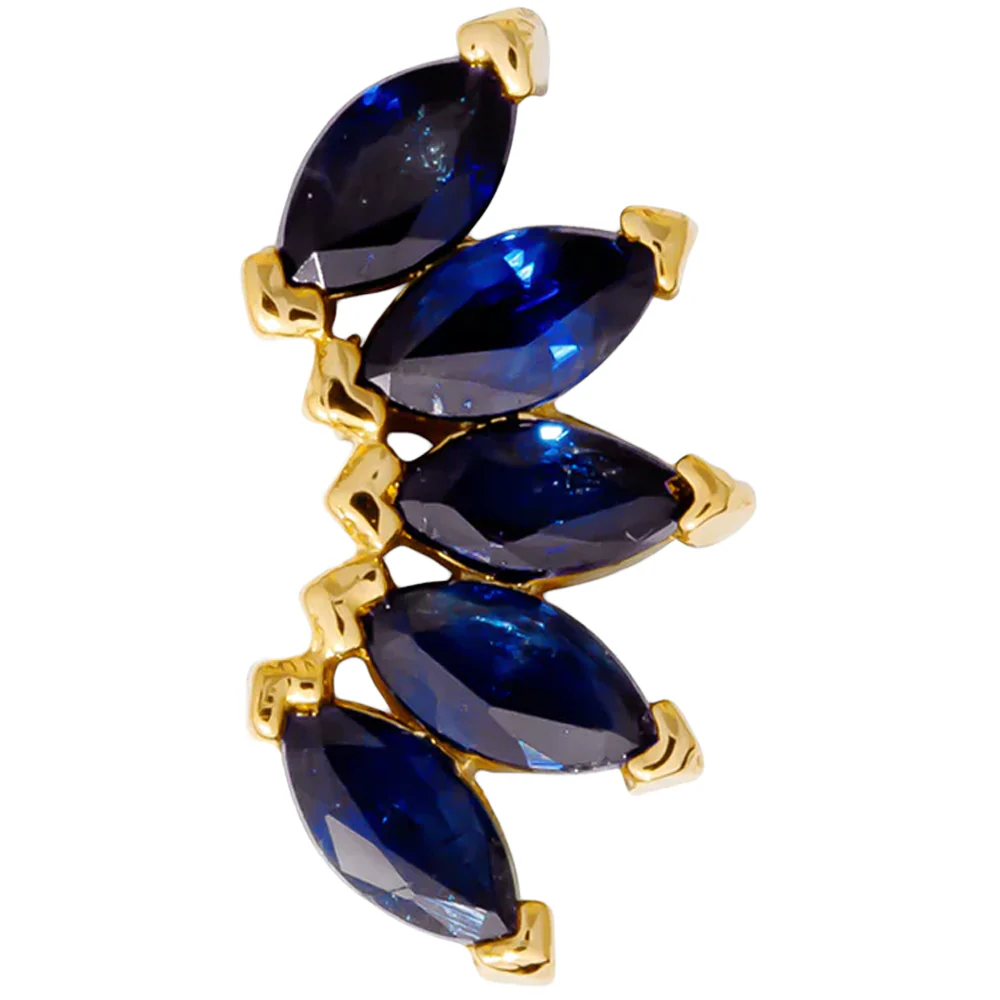 threadless: "Bella" Pin in Gold with Birthstone Gemstones - Image 4