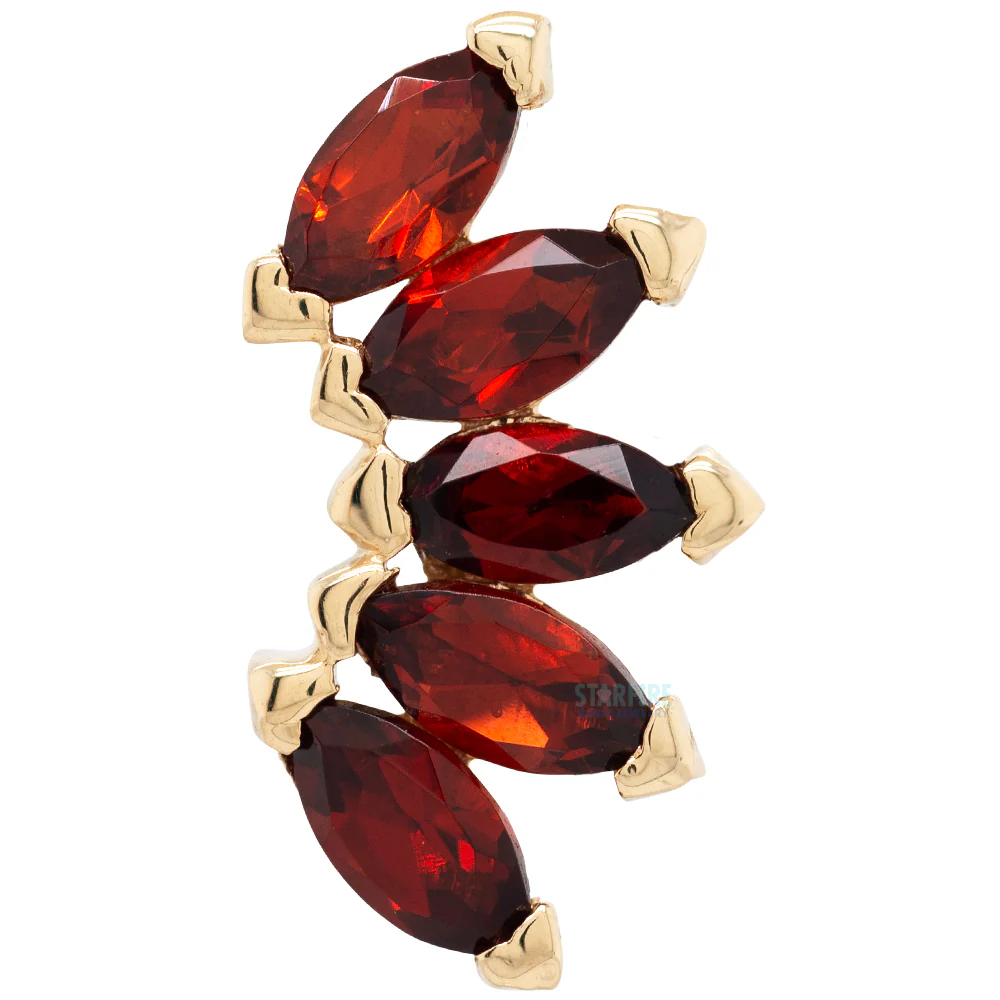 threadless: "Bella" Pin in Gold with Birthstone Gemstones - Image 7