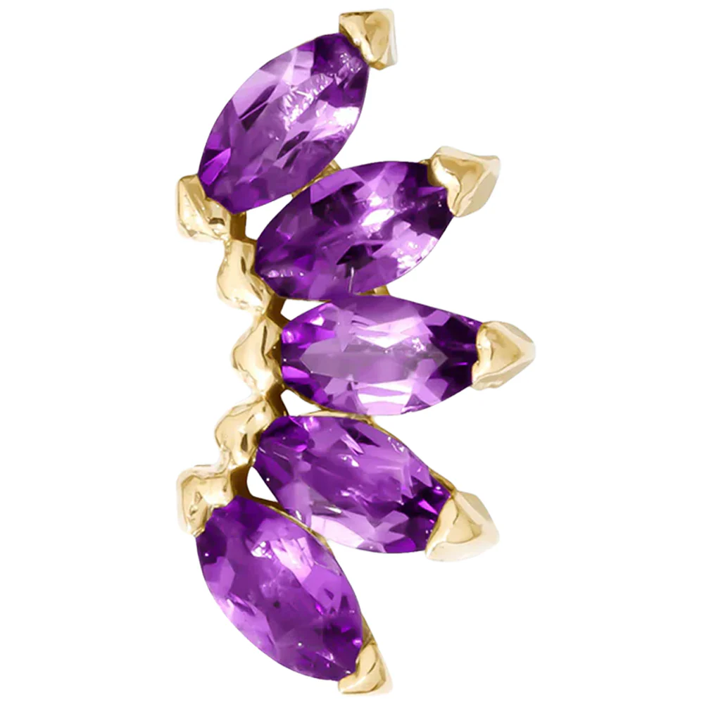 threadless: "Bella" Pin in Gold with Birthstone Gemstones - Image 8