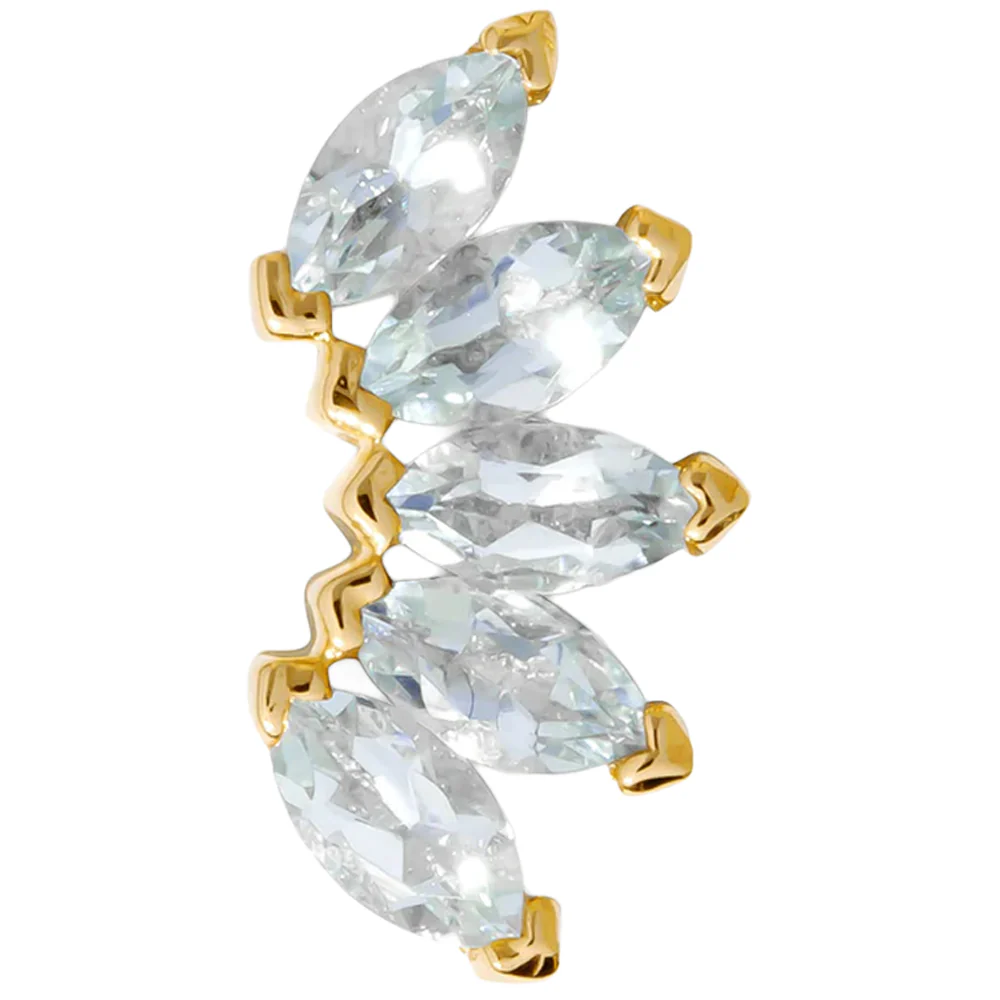 threadless: "Bella" Pin in Gold with Birthstone Gemstones - Image 9