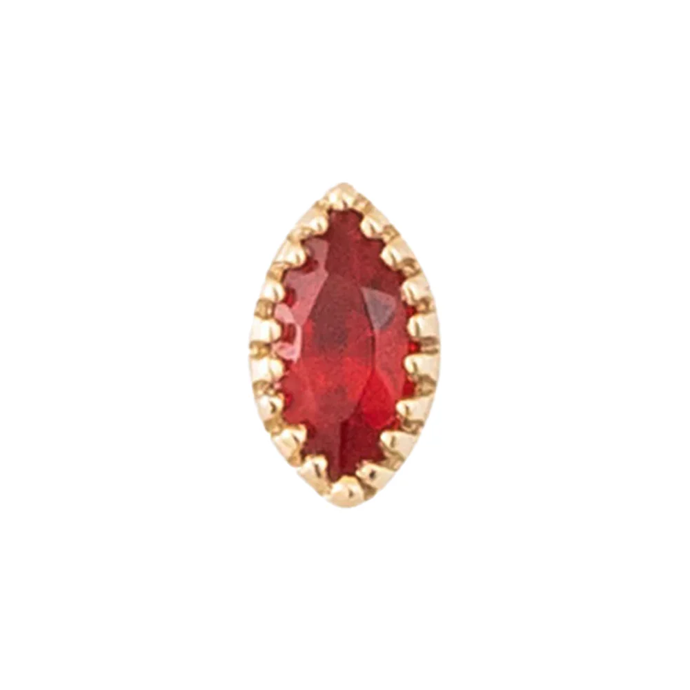 threadless: Marquis Scalloped Pin in Gold with Birthstone Gemstone - Image 11